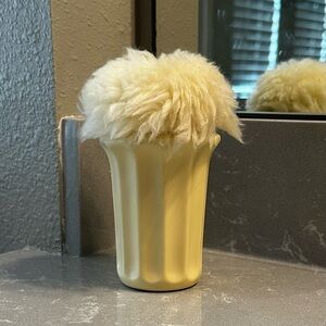 Vintage Coty Emeraude Puff-On Powder Cream Colored Powder Puff 4oz Sealed